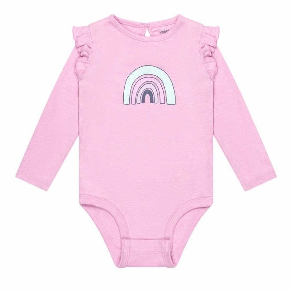 Pekkle Bodysuit and Pants Set Kids 6M Pink Mint New Rainbow Dinosaur 4pc Set - Picture 3 of 7